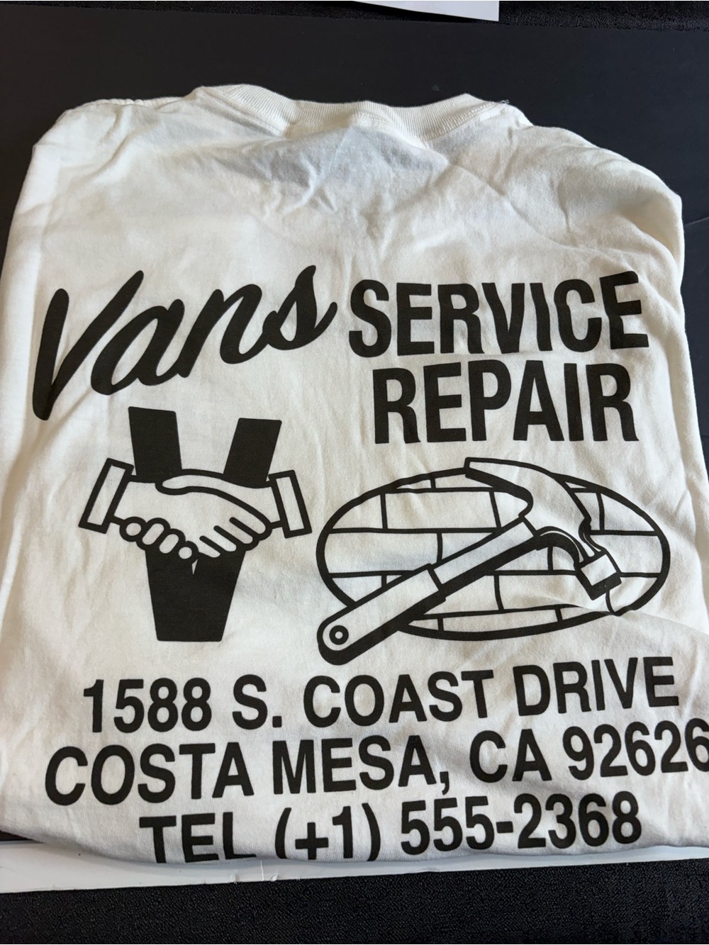 Vans Service Repair T-Shirt Graphic Tee White